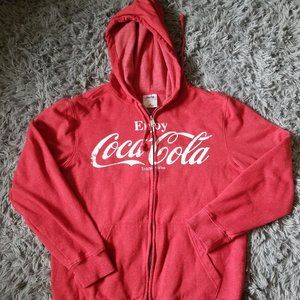 2/$50 Coca-cola Red Full Zip Hoodie Sweater Jacket